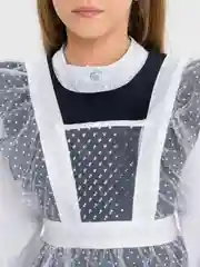 Белый фартук школьный, ажурный, белый