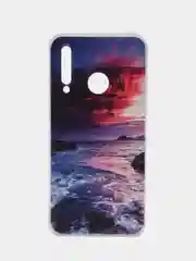 Фиолетовый чехол на Honor 10i/20 Lite 2019/20e/Huawei P Smart Plus 2019 / Хонор 10i прозрачный