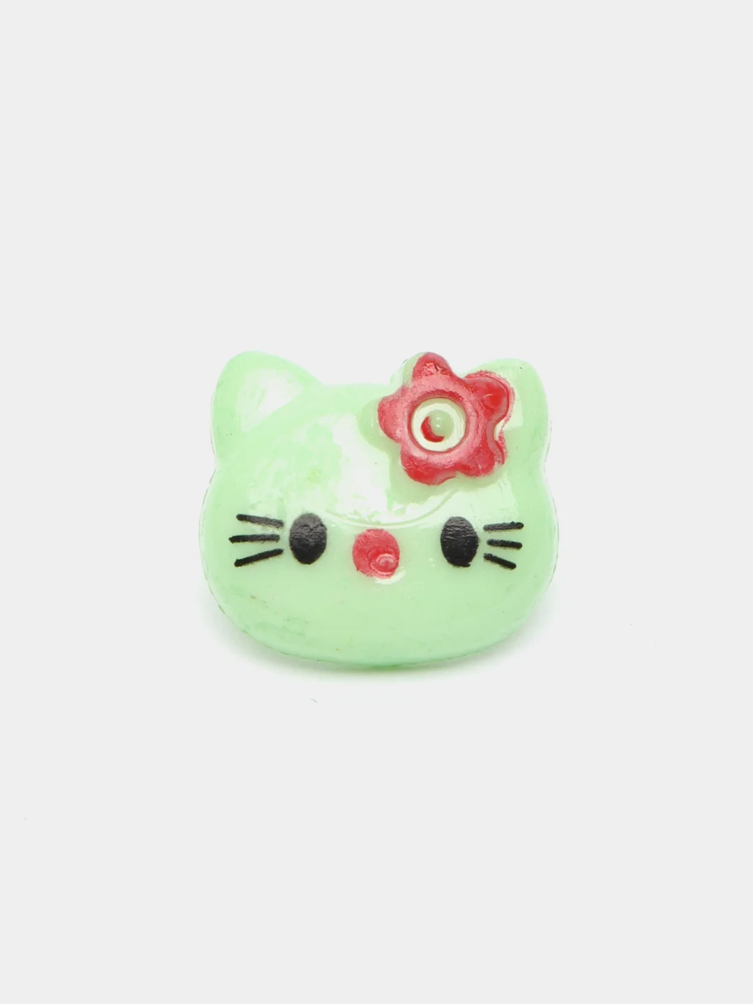 Бирюзовый пуговицы декоративные на ножке "Hello kitty", пластиковые
