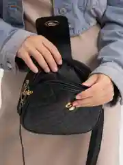 Угольный сумка через плечо женская, круглая, 3 отсека, 3 дизайна