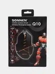 Мышь, мышка проводная для компьютера игровая Sonnen, 4 кнопки, оптическая, 513522