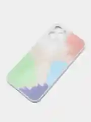 Белый чехол на iPhone 11, 12 Pro, 12 Pro Max с принтом и эффектом голограммы