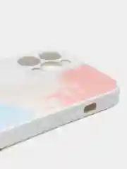 Белый чехол на iPhone 11, 12 Pro, 12 Pro Max с принтом и эффектом голограммы