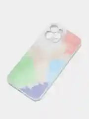 Белый чехол на iPhone 11, 12 Pro, 12 Pro Max с принтом и эффектом голограммы