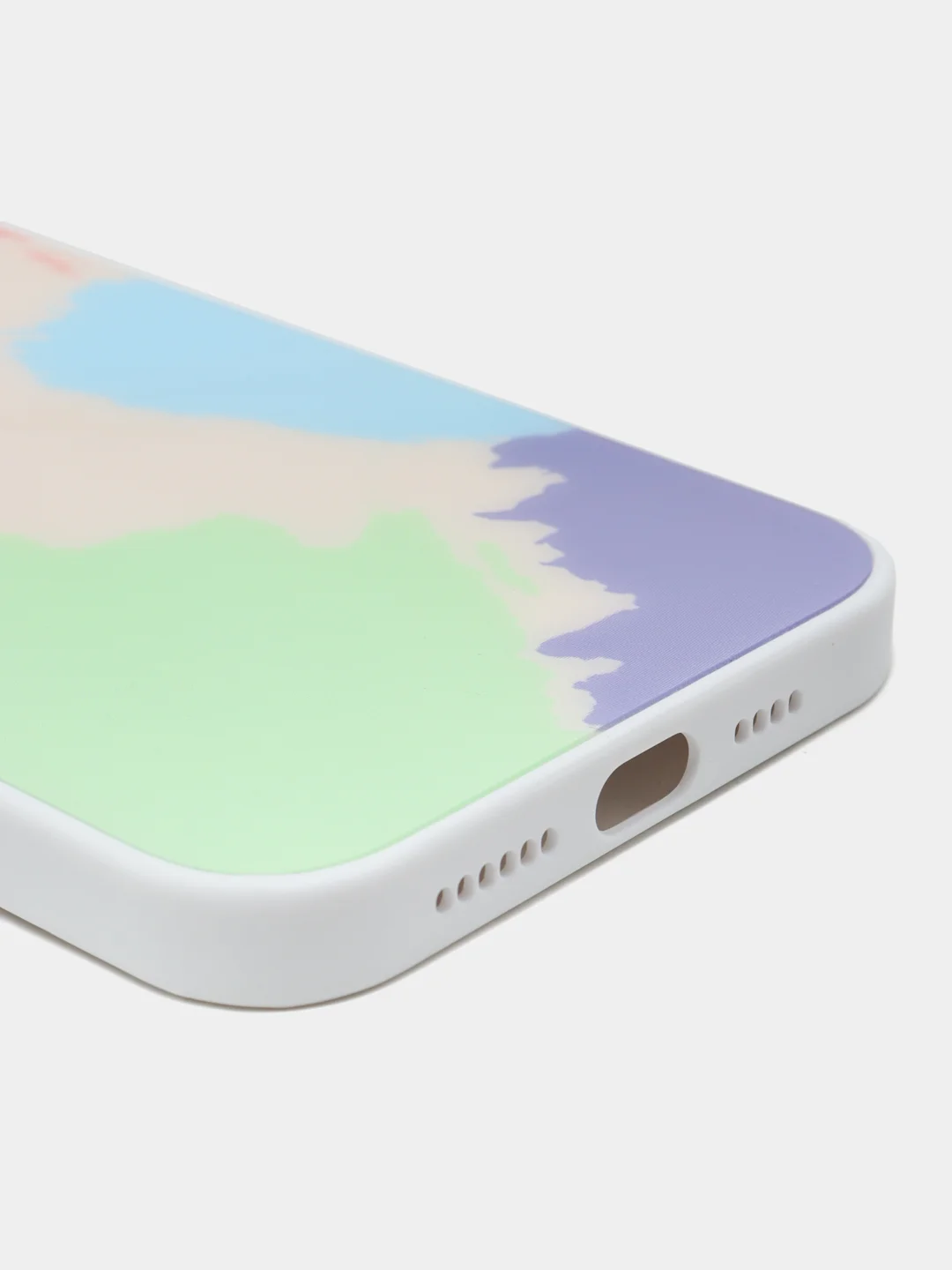 Белый чехол на iPhone 11, 12 Pro, 12 Pro Max с принтом и эффектом голограммы