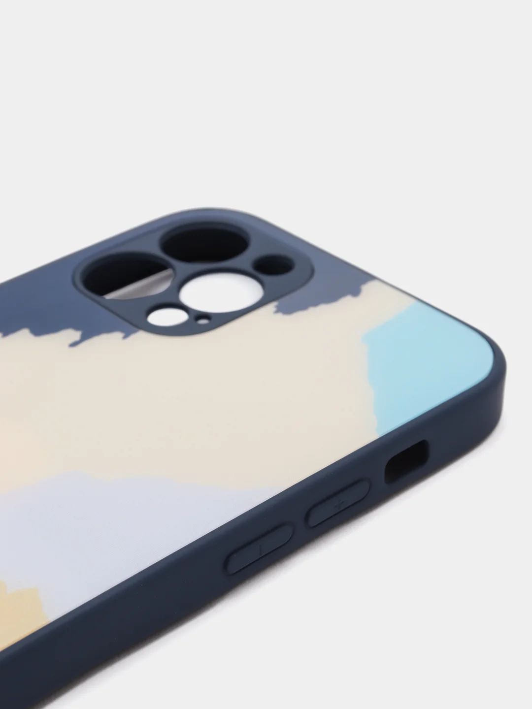 Индиго чехол на iPhone 11, 12 Pro, 12 Pro Max с принтом и эффектом голограммы