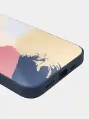 Индиго чехол на iPhone 11, 12 Pro, 12 Pro Max с принтом и эффектом голограммы