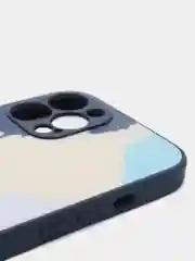 Индиго чехол на iPhone 11, 12 Pro, 12 Pro Max с принтом и эффектом голограммы