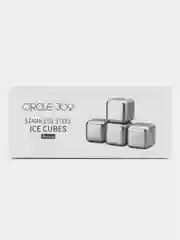 Серебряный охлаждающие камни для напитков Xiaomi Circle Joy Stainless Steel Ice Cubes CJ-BK03 4 шт