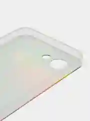 Пурпурный силиконовый чехол на Realme C30 / Реалми С30 прозрачный, с рисунком, защита камеры