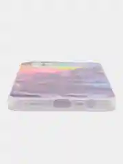 Пурпурный силиконовый чехол на Oppo Realme 8/8 Pro / Оппо Реалми 8/8 Про прозрачный, с рисунком