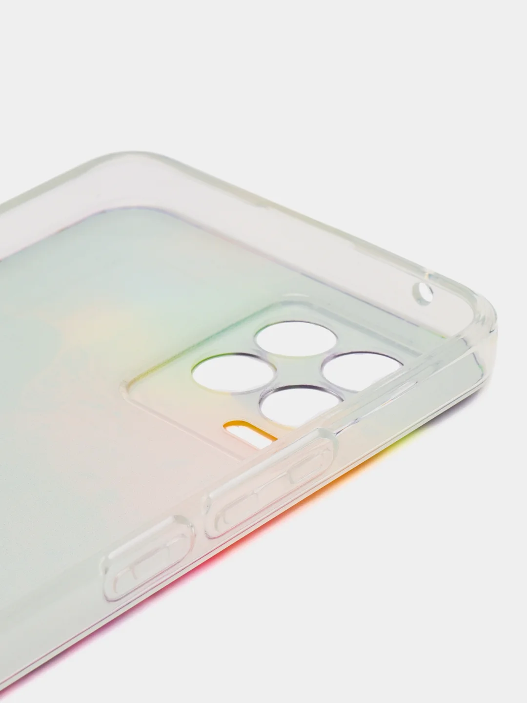 Пурпурный силиконовый чехол на Oppo Realme 8/8 Pro / Оппо Реалми 8/8 Про прозрачный, с рисунком