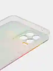 Пурпурный силиконовый чехол на Oppo Realme 8/8 Pro / Оппо Реалми 8/8 Про прозрачный, с рисунком