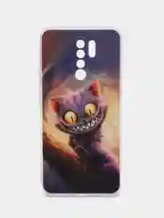 Индиго силиконовый чехол на Xiaomi Redmi 9 / Сяоми Редми 9 прозрачный, с рисунком, защита камеры