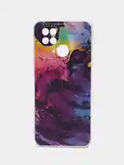 Пурпурный чехол на Xiaomi Redmi 10C / Сяоми Редми 10С прозрачный, с рисунком, защита камеры