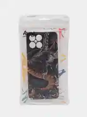 Коричневый силиконовый чехол на Honor X8 / Хонор Х8 прозрачный, с рисунком, защита камеры