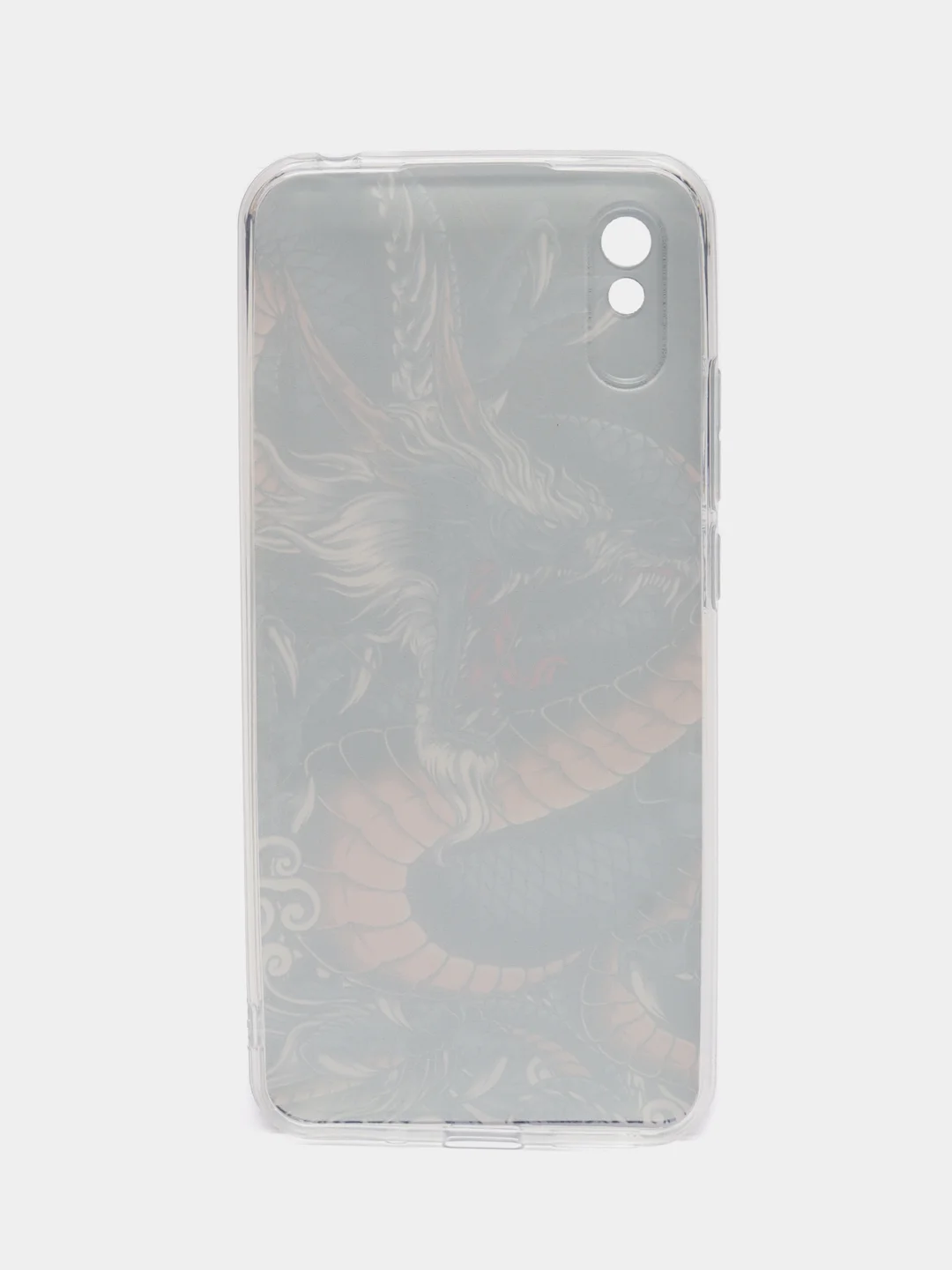 Бежевый силиконовый чехол на Xiaomi Redmi 9A / Сяоми Редми 9А прозрачный с рисунком, защита камеры