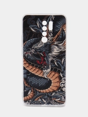 Силиконовый чехол на Xiaomi Redmi 9 / Сяоми Редми 9 прозрачный, с рисунком, защита камеры