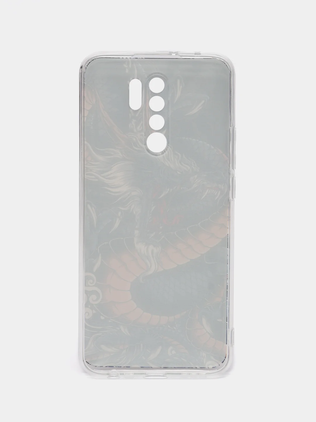 Коралловый меланж силиконовый чехол на Xiaomi Redmi 9 / Сяоми Редми 9 прозрачный, с рисунком, защита камеры