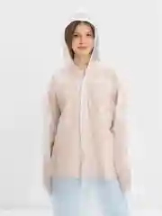 Белый женский плотный дождевик белый