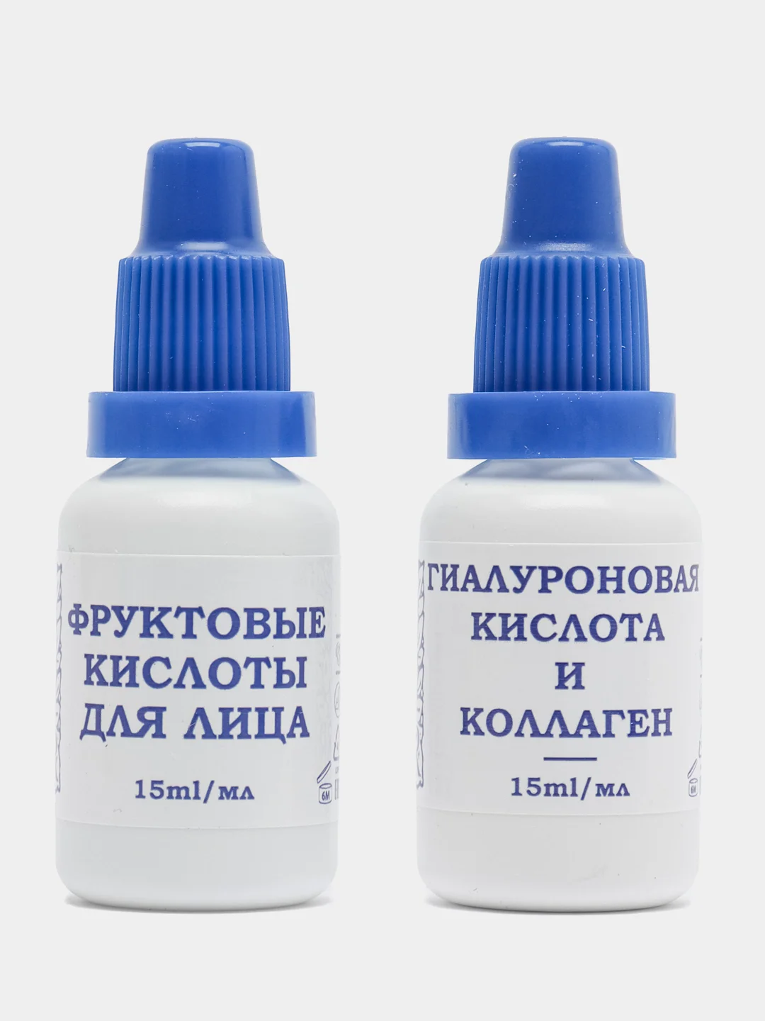 Фруктовые кислоты для лица и гель, гиалуроновая кислота и коллаген