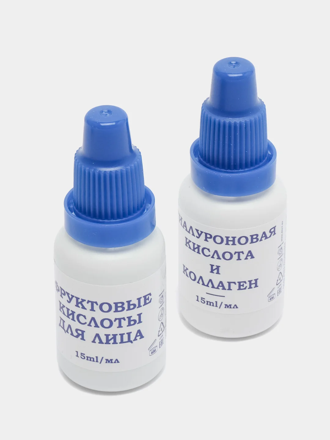 Фруктовые кислоты для лица и гель, гиалуроновая кислота и коллаген