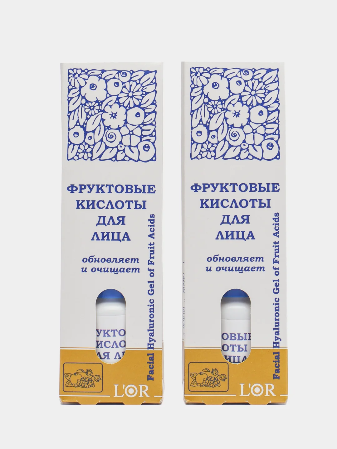 Фруктовые кислоты для лица, набор из 2 штук, "Лед" для лица в комплекте