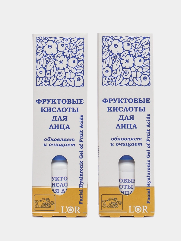 Фруктовые кислоты для лица, набор из 2 штук, "Лед" для лица в комплекте