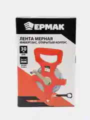 ЕРМАК лента мерная, фиберглас, рулетка 30 м, открытый корпус