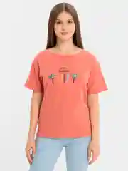 Коралловый футболка женская хлопковая