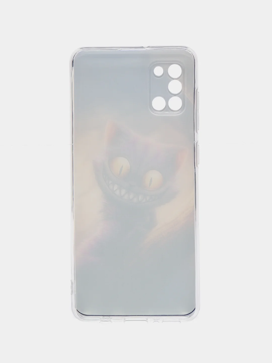 Индиго силиконовый чехол на Samsung Galaxy A31 / Самсунг А31 прозрачный с рисунком, защита камеры