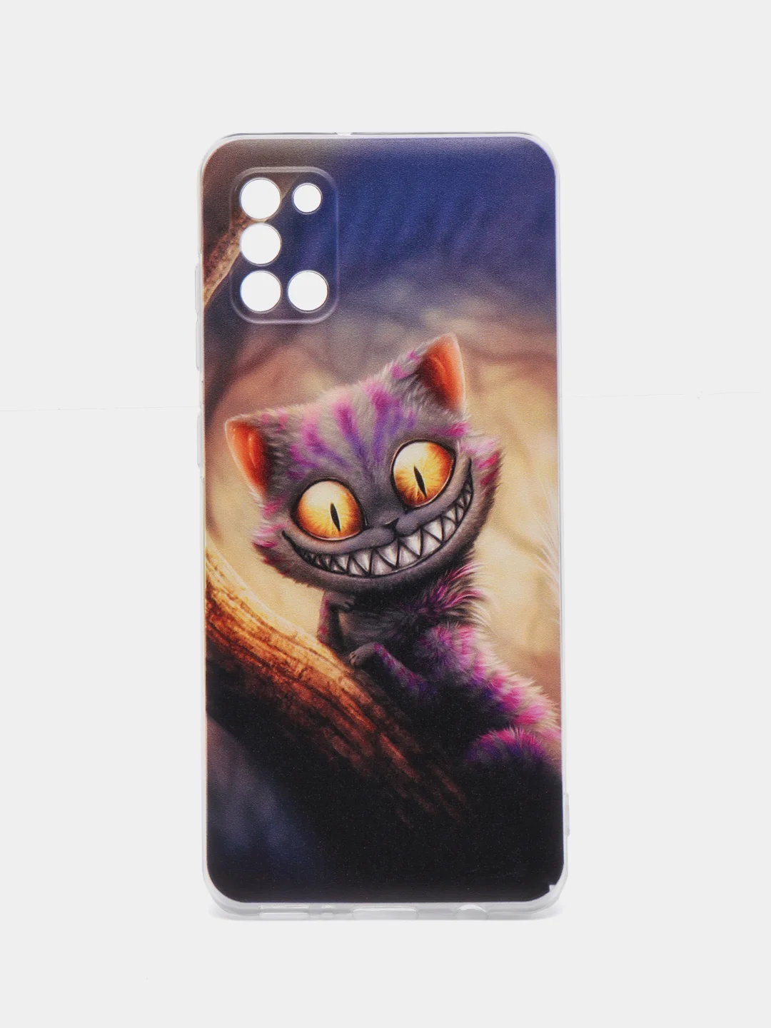 Индиго силиконовый чехол на Samsung Galaxy A31 / Самсунг А31 прозрачный с рисунком, защита камеры