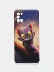 Индиго силиконовый чехол на Samsung Galaxy A31 / Самсунг А31 прозрачный с рисунком, защита камеры
