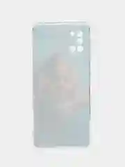 Светло-коричневый силиконовый чехол на Samsung Galaxy A31 / Самсунг А31 прозрачный с рисунком, защита камеры