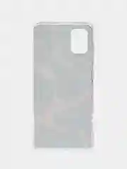 Коричневый силиконовый чехол на Samsung Galaxy A51 / Самсунг А51 прозрачный с рисунком, защита камеры