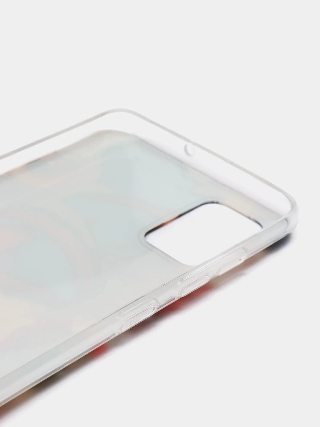 Кремовый силиконовый чехол на Samsung Galaxy A51 / Самсунг А51 прозрачный с рисунком, защита камеры