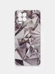 Серый металлик силиконовый чехол на Oppo Realme 8/8 Pro / Оппо Реалми 8/8 Про прозрачный, с рисунком