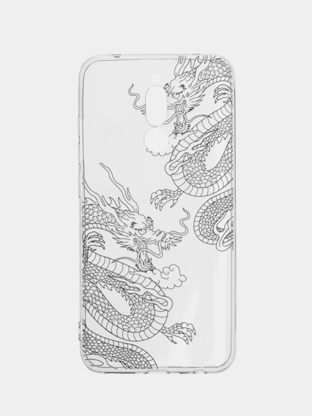 Пудровый силиконовый чехол на Xiaomi Redmi 8 / Сяоми Редми 8 прозрачный, с рисунком, защита камеры