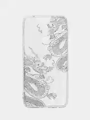 Пудровый силиконовый чехол на Xiaomi Redmi 8 / Сяоми Редми 8 прозрачный, с рисунком, защита камеры