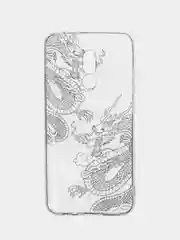 Пудровый силиконовый чехол на Xiaomi Redmi 8 / Сяоми Редми 8 прозрачный, с рисунком, защита камеры