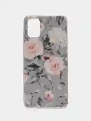 Кораллово-розовый силиконовый чехол на Samsung Galaxy A51 / Самсунг А51 прозрачный с рисунком, защита камеры