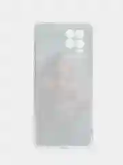 Светло-коричневый силиконовый чехол на Oppo Realme 8/8 Pro / Оппо Реалми 8/8 Про прозрачный, с рисунком