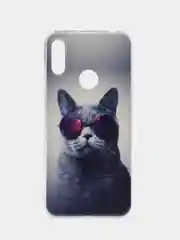 Синий меланж силиконовый чехол на Honor 8A/8A Pro/Huawei Y6 2019/Y6s / Хонор 8А прозрачный, с рисунком