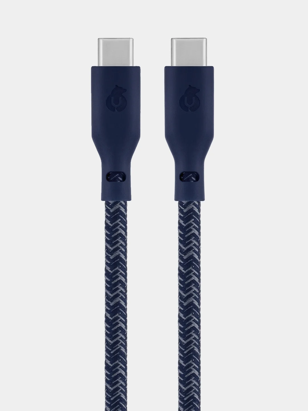 Темно-синий кабель зарядный uBear Trend USB-C/USB-С 2,4 метра, 140W