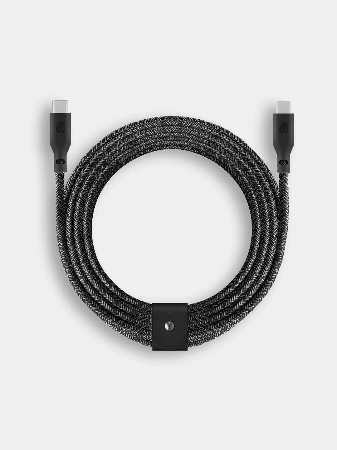 Черный кабель зарядный uBear Trend USB-C/USB-С 2,4 метра, 140W
