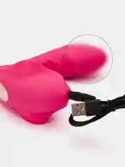 Вибратор женский, для клитора, вакуумная стимуляция, с USB, с пультом ДУ и без