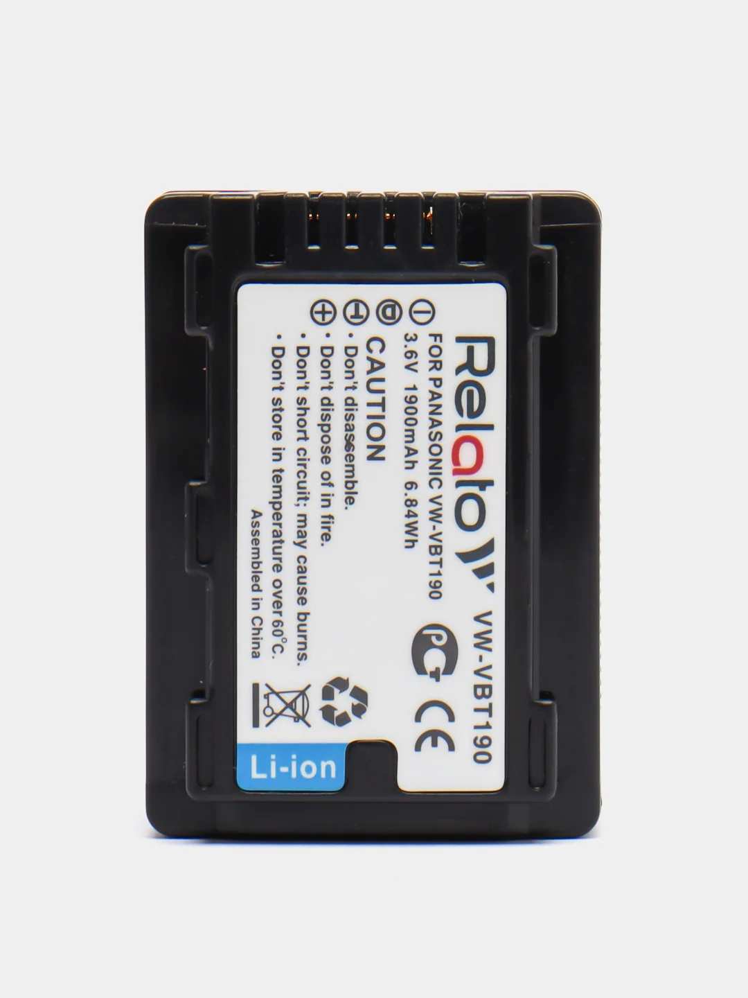 Аккумулятор Relato VW-VBT190 для Panasonic VW-VBY100/ VW-VBT380