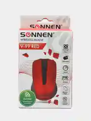 Мышь, мышка беспроводная для компьютера и ноутбука Sonnen, 4 кнопки, оптическая, 513529