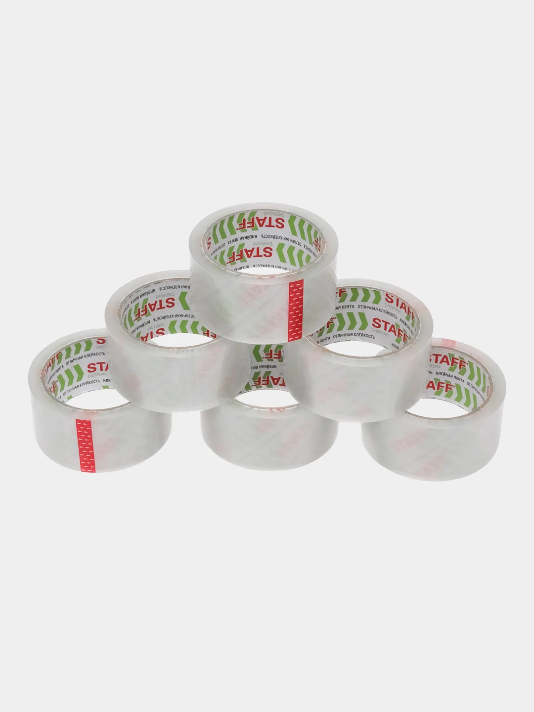 Скотч широкий, клейкая лента упаковочная односторонняя прозрачная, Staff Classic, 440181