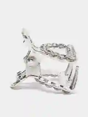 Серебряный крабик для волос, со стразами